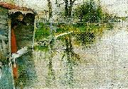 Carl Larsson vid loing grez-grez-sur-loing France oil painting artist